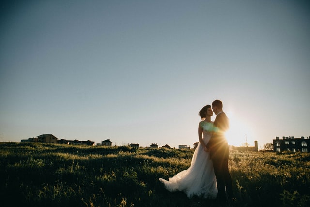 A couple on a hill in Alabama wedding photographer photo.
