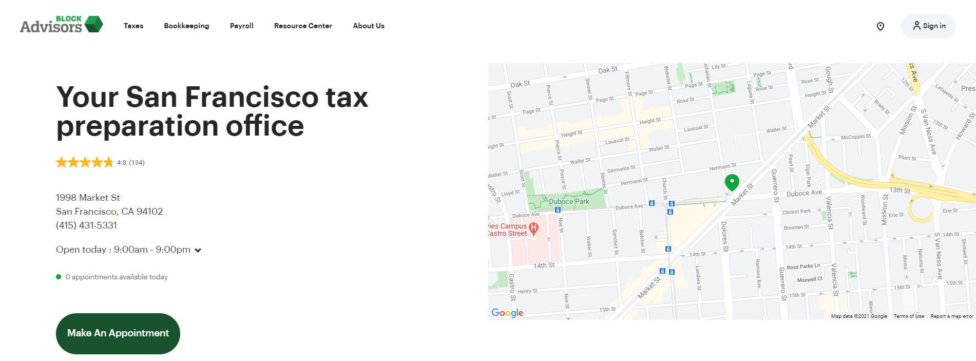 tax service in San Francisco
