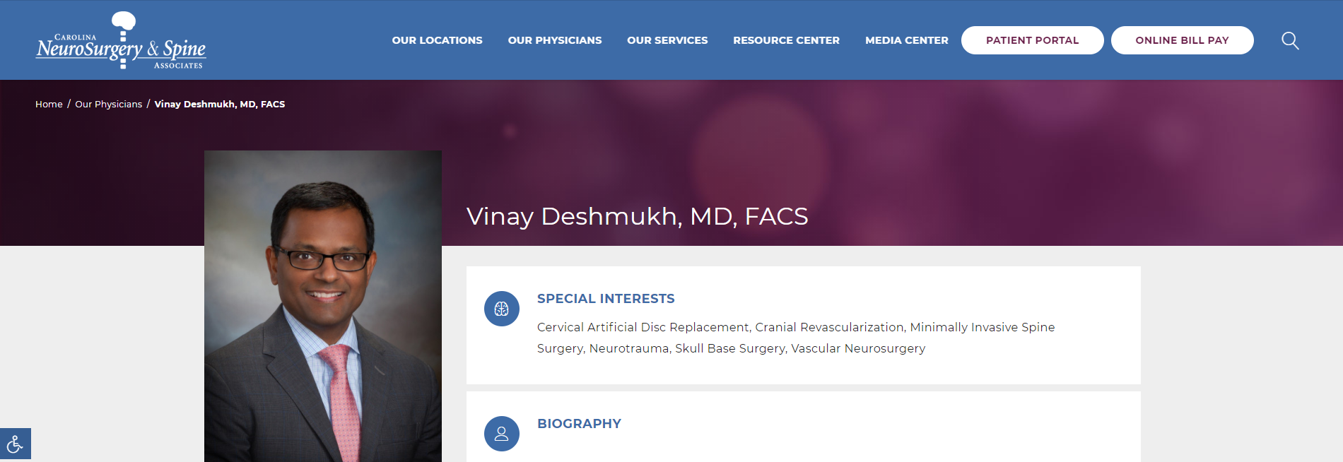 Vinay Deshmukh, MD, FACS