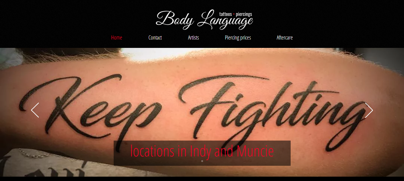 Body Language Tattoo in Indianapolis, IN