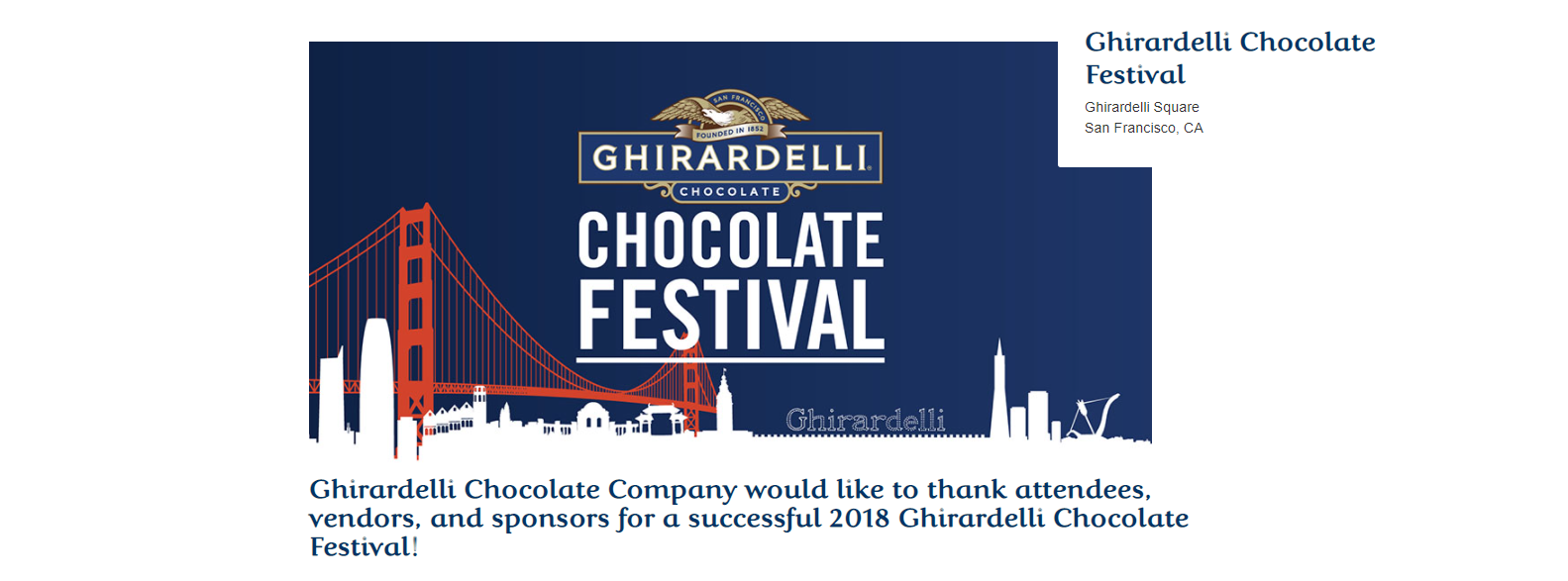 Ghirardelli Chocolate Festival