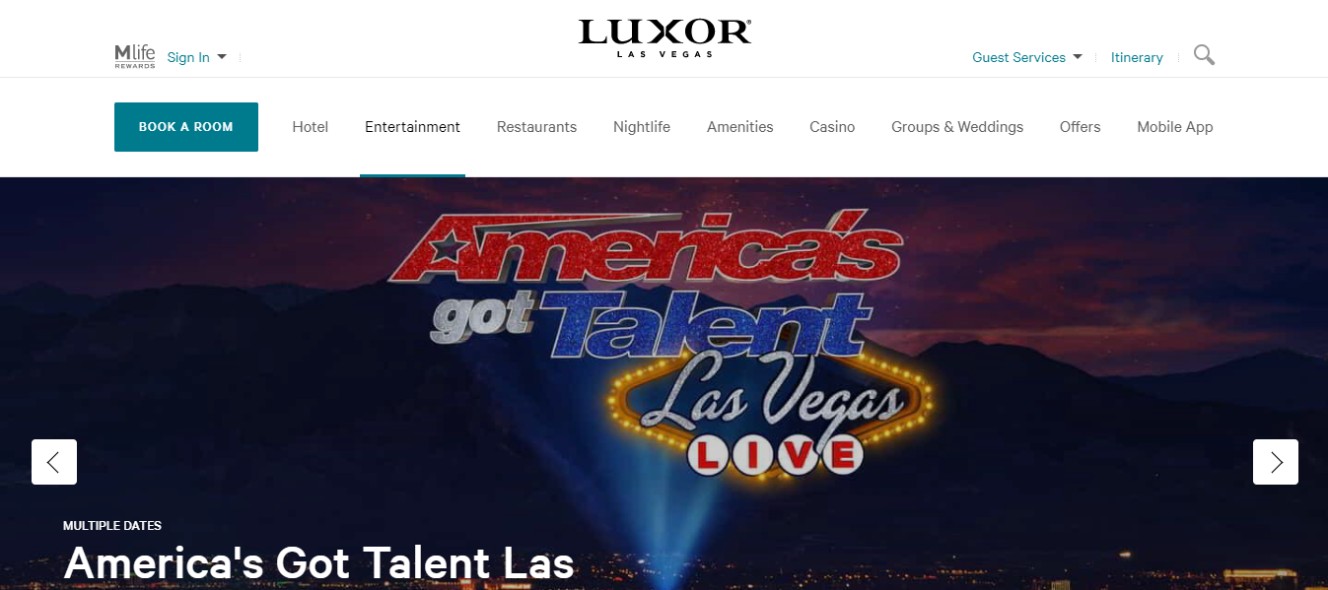 Luxor Hotel in Las Vegas