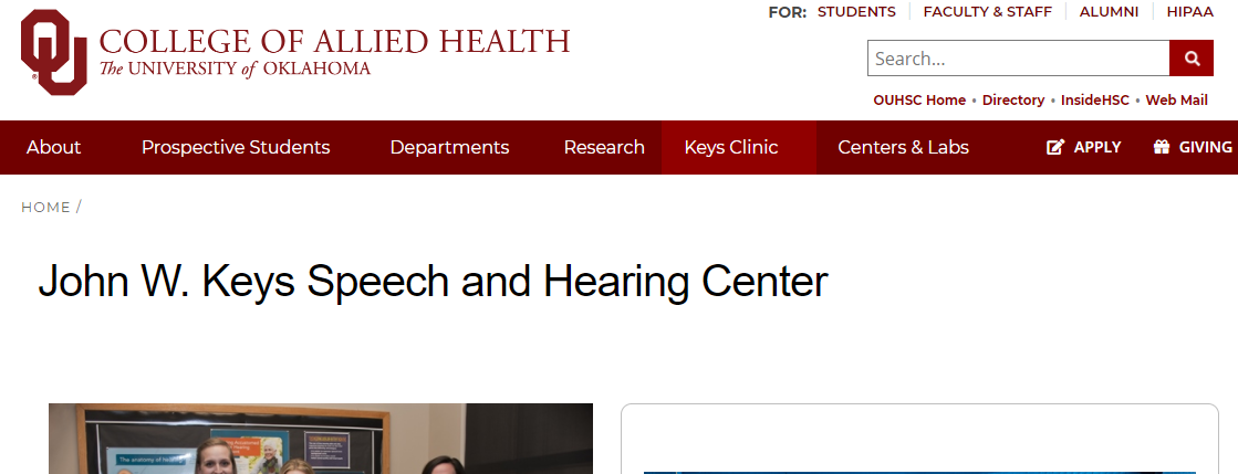 John W. Keys Speech and Hearing Center 