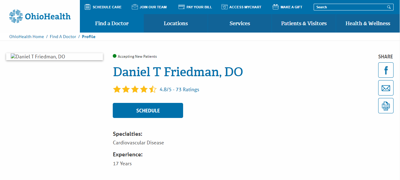 Daniel T Friedman, DO in Columbus, OH