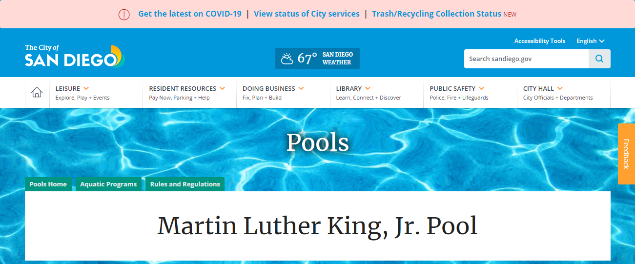 Martin Luther King, Jr. Pool in San Diego, CA