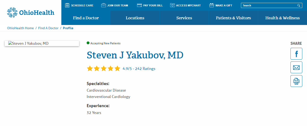 Steven J. Yakubov, MD in Columbus, OH