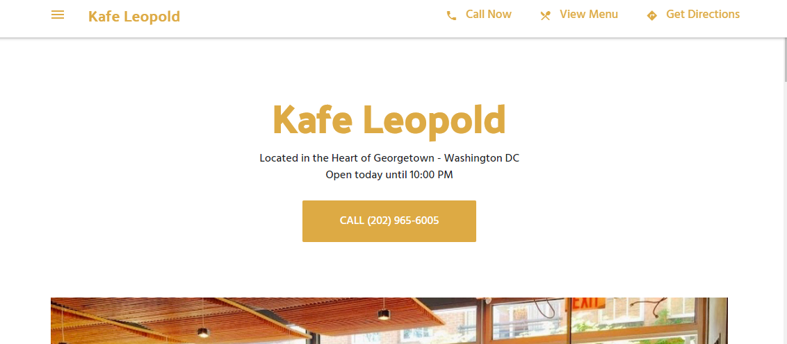 Kafe Leopold Australian Restaurants in Washington, DC