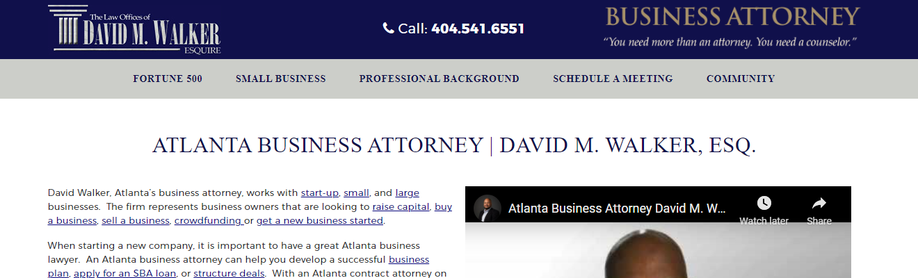 respected Corporate Lawyer in Atlanta