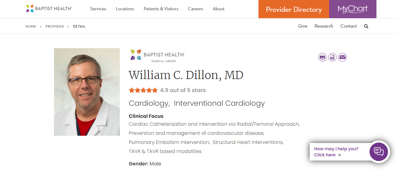 William C. Dillon, MD in Louisville, KY