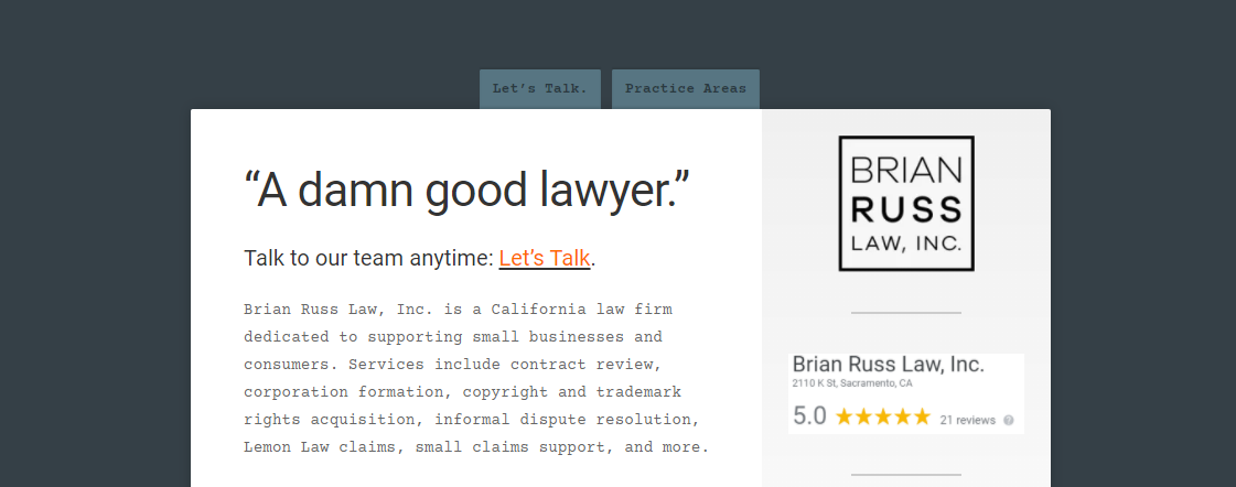 Brian Russ Law, Inc. Patent Attorneys in Sacramento, CA