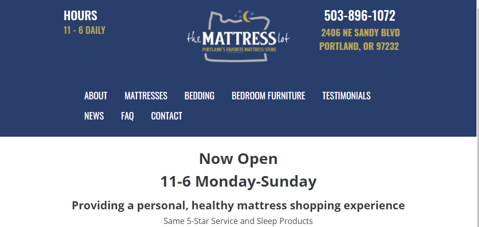 Professional Mattress Stores in Portland