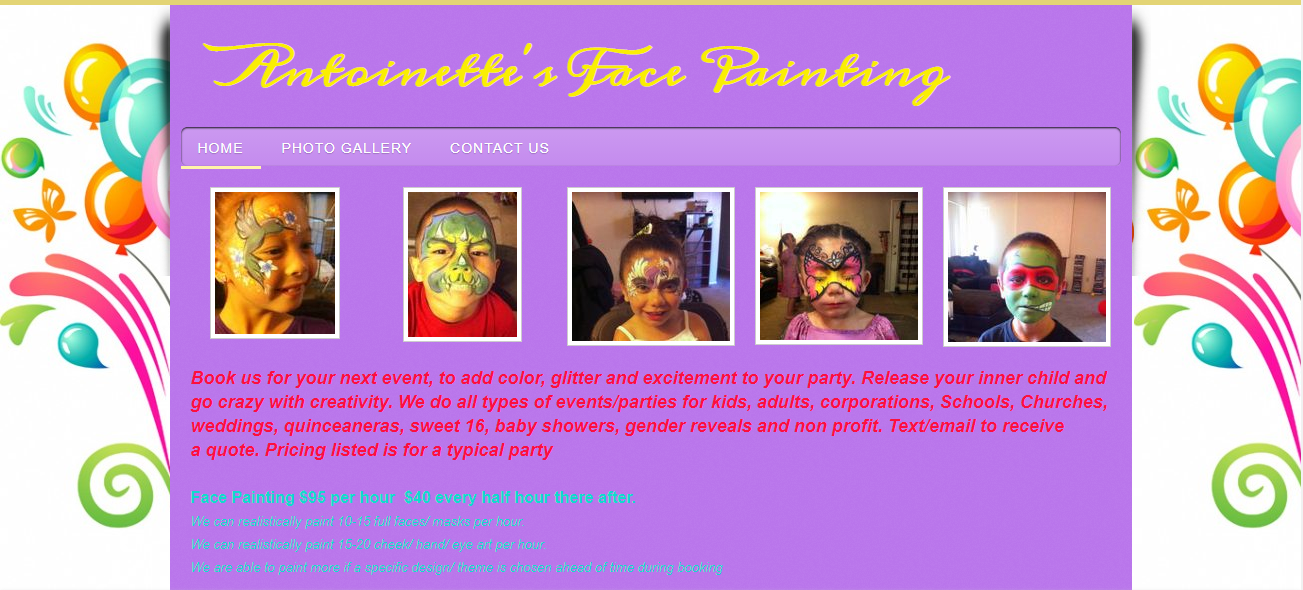 Antoinette's Face Painting in Sacramento, CA