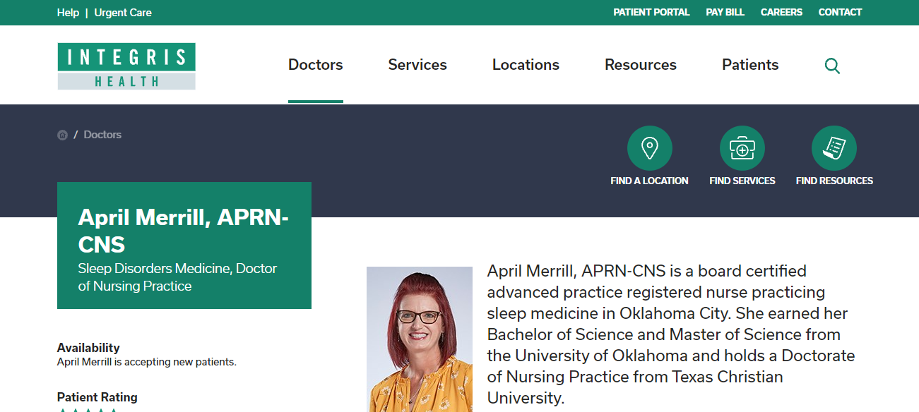 April Merrill, APRN-CNS in Oklahoma City, OK