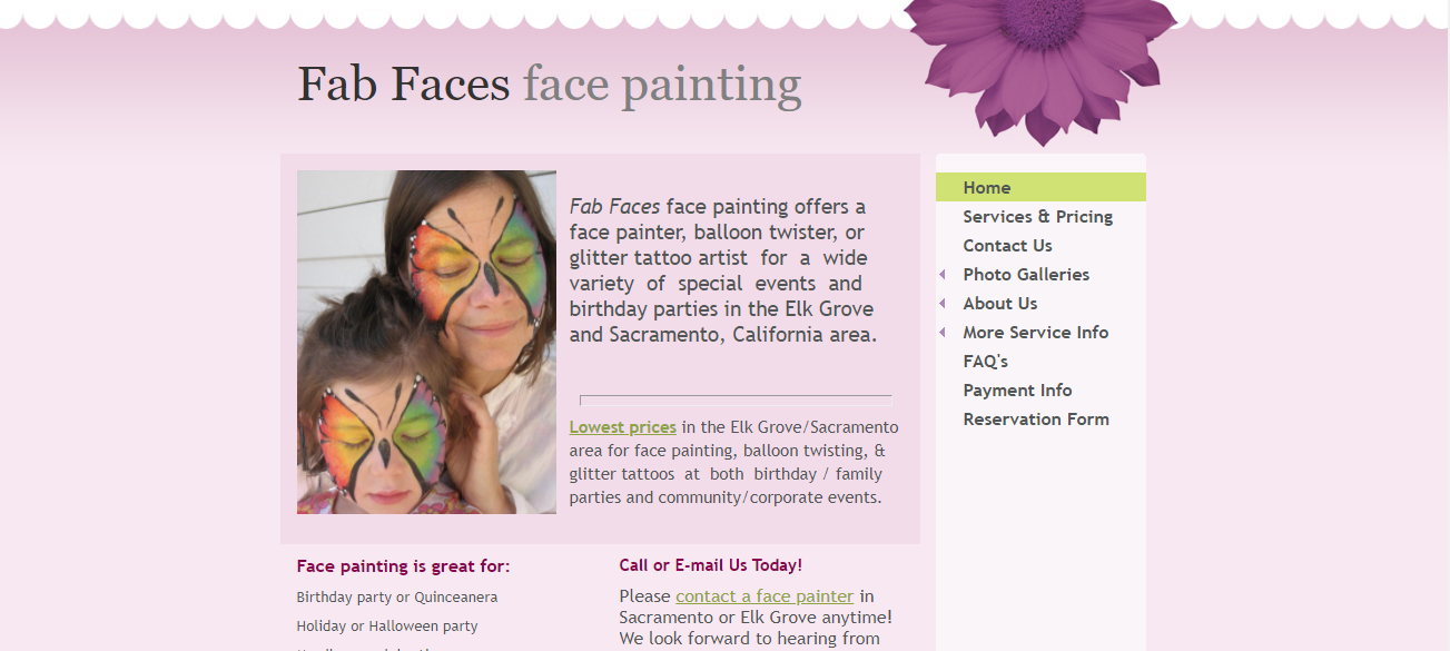 Fab Faces Face Painting in Sacramento, CA