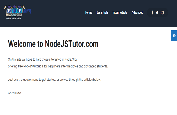 Top rated Websites To Learn Node.js