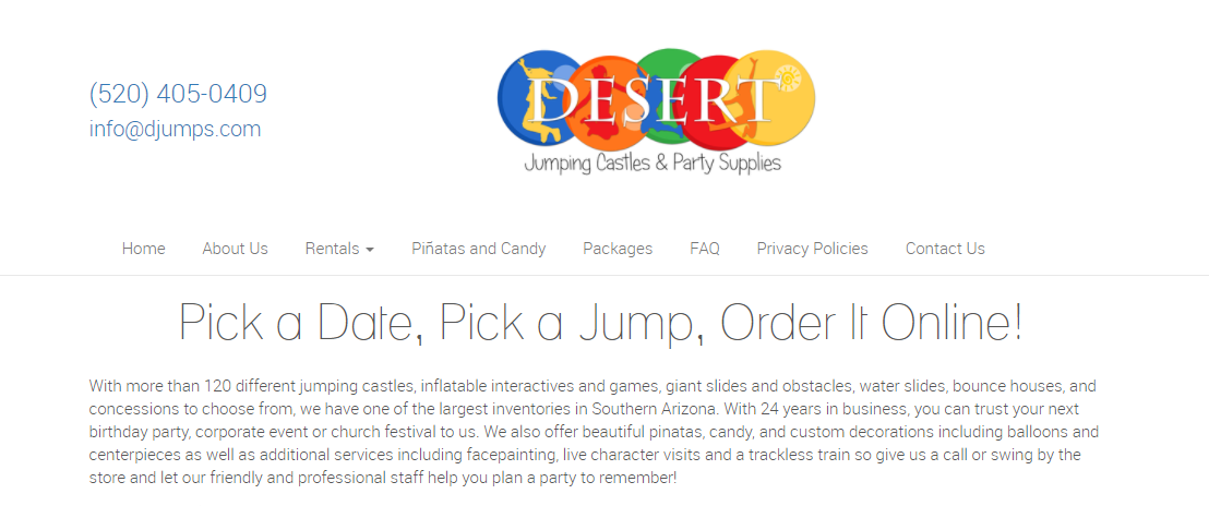 Desert Jumping Castles  Party Supplies in Tucson, AZ