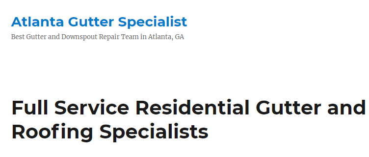 Atlanta gutter specialists