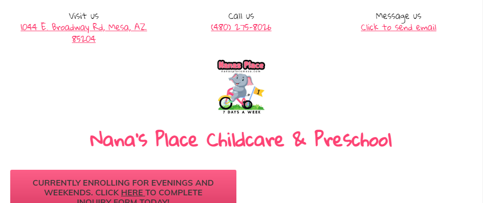 Childcare preferable in Mesa