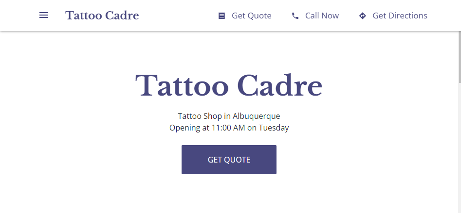 Sanitized Tattoo Shops in Albuquerque