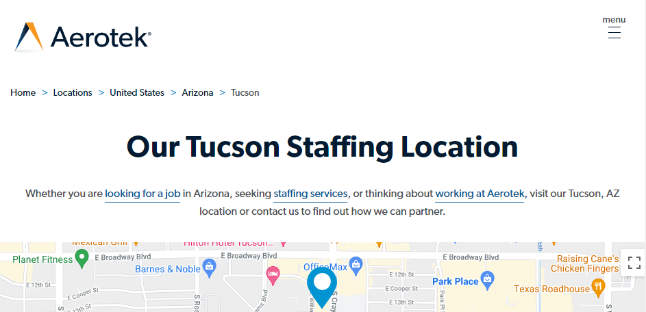 Excellent Recruitment in Tucson