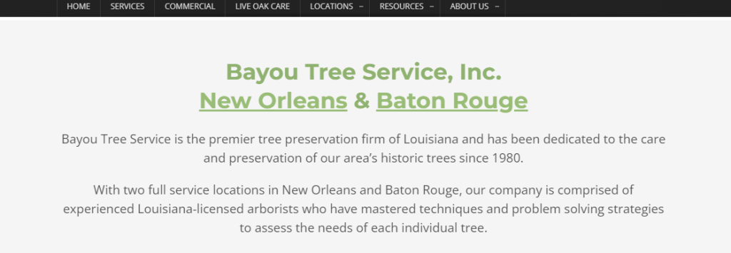 Bayou Tree Service Inc New Orleans, LA