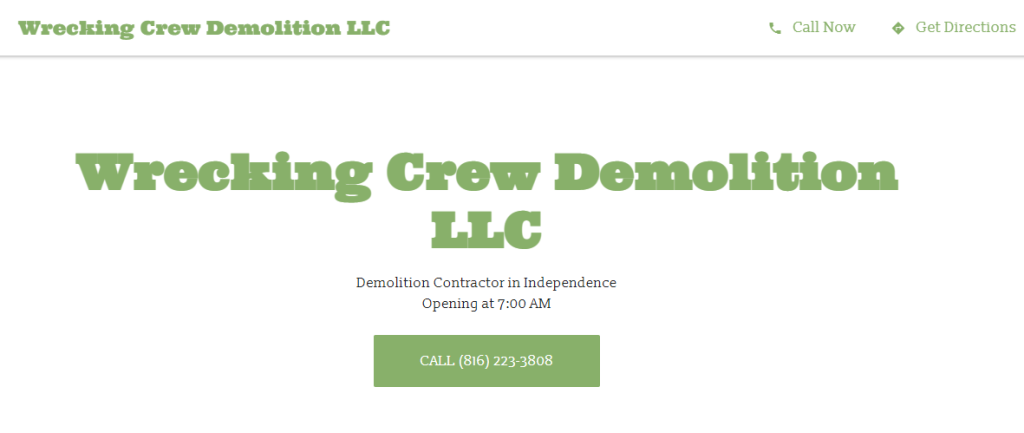professional Demolition Builders in Kansas City, MO