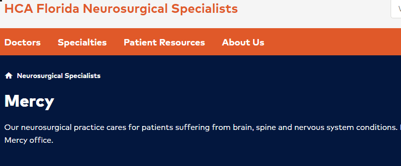 HCA Florida Neurosurgical Specialists - Mercy