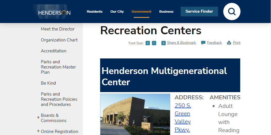 Ambient Leisure Centres in Henderson