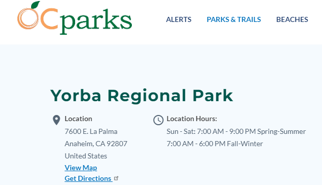 Yorba Regional Park