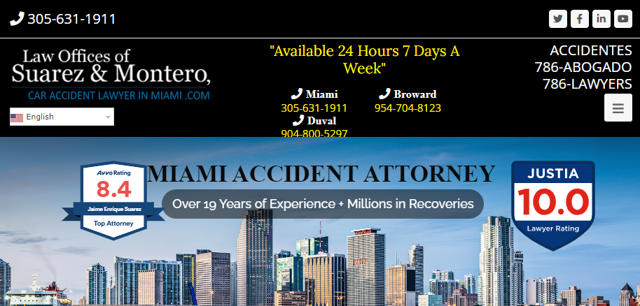 recommended Personal Injury Attorneys in Miami, FL