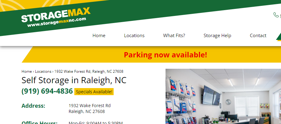 Great Self Storage in Raleigh