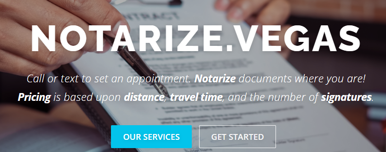 Notarize.Vegas - Notary Public and Officiant