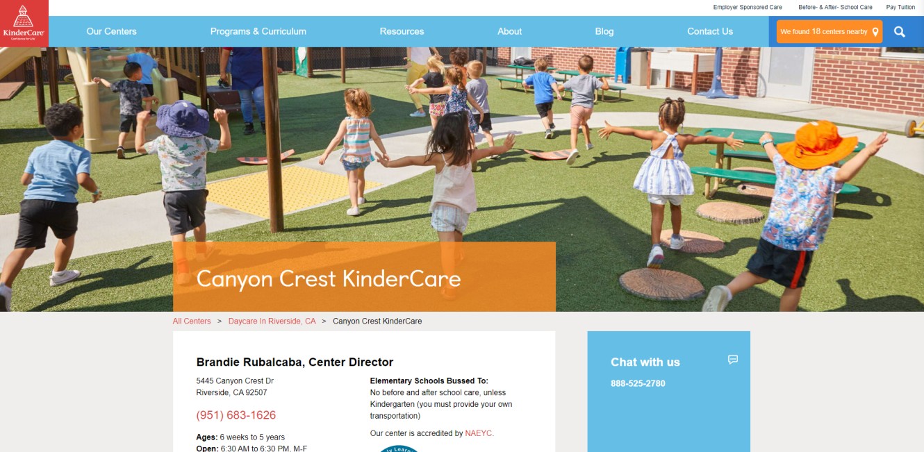 Child Care Centres in Riverside