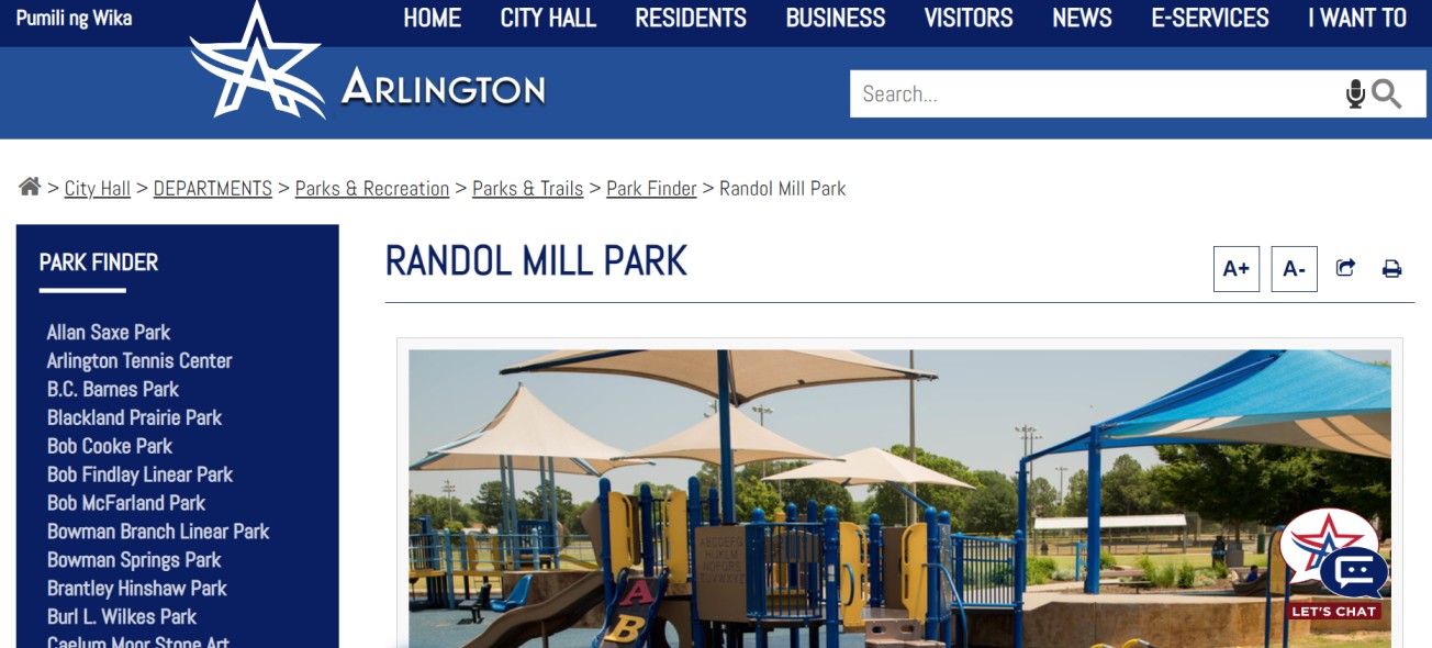 Top Parks in Arlington