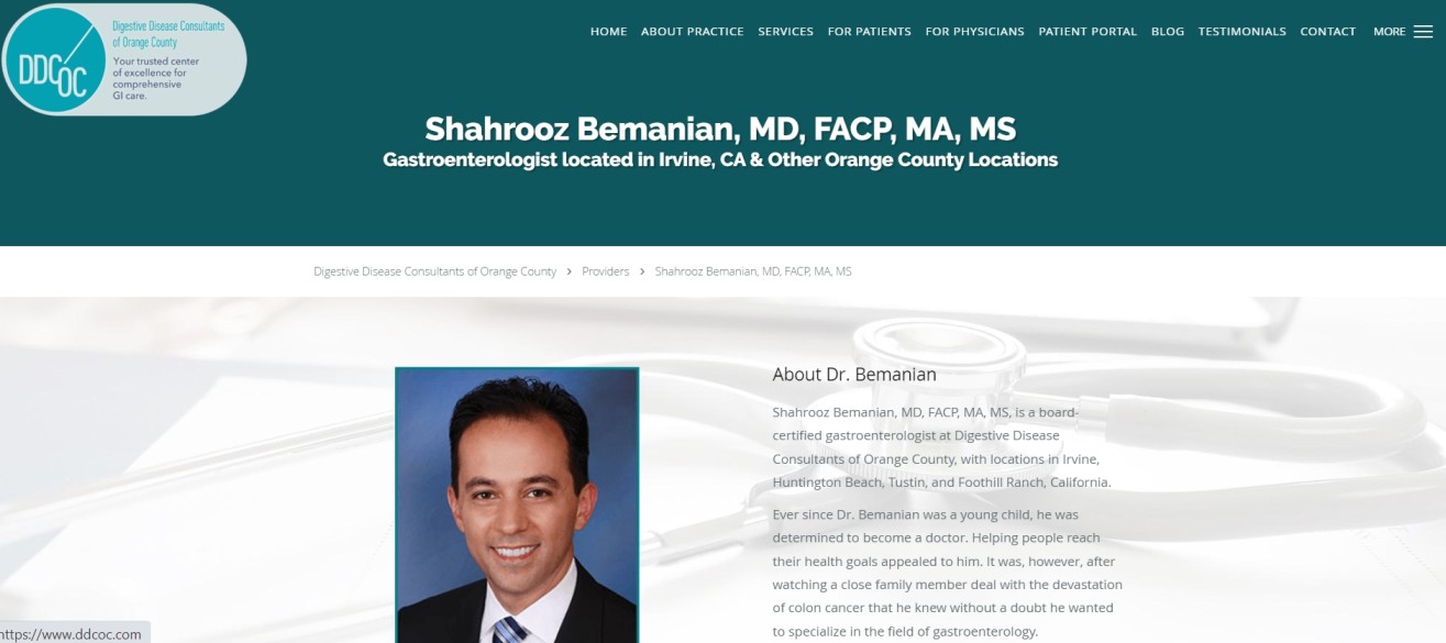 One of the best Gastroenterologists in Irvine